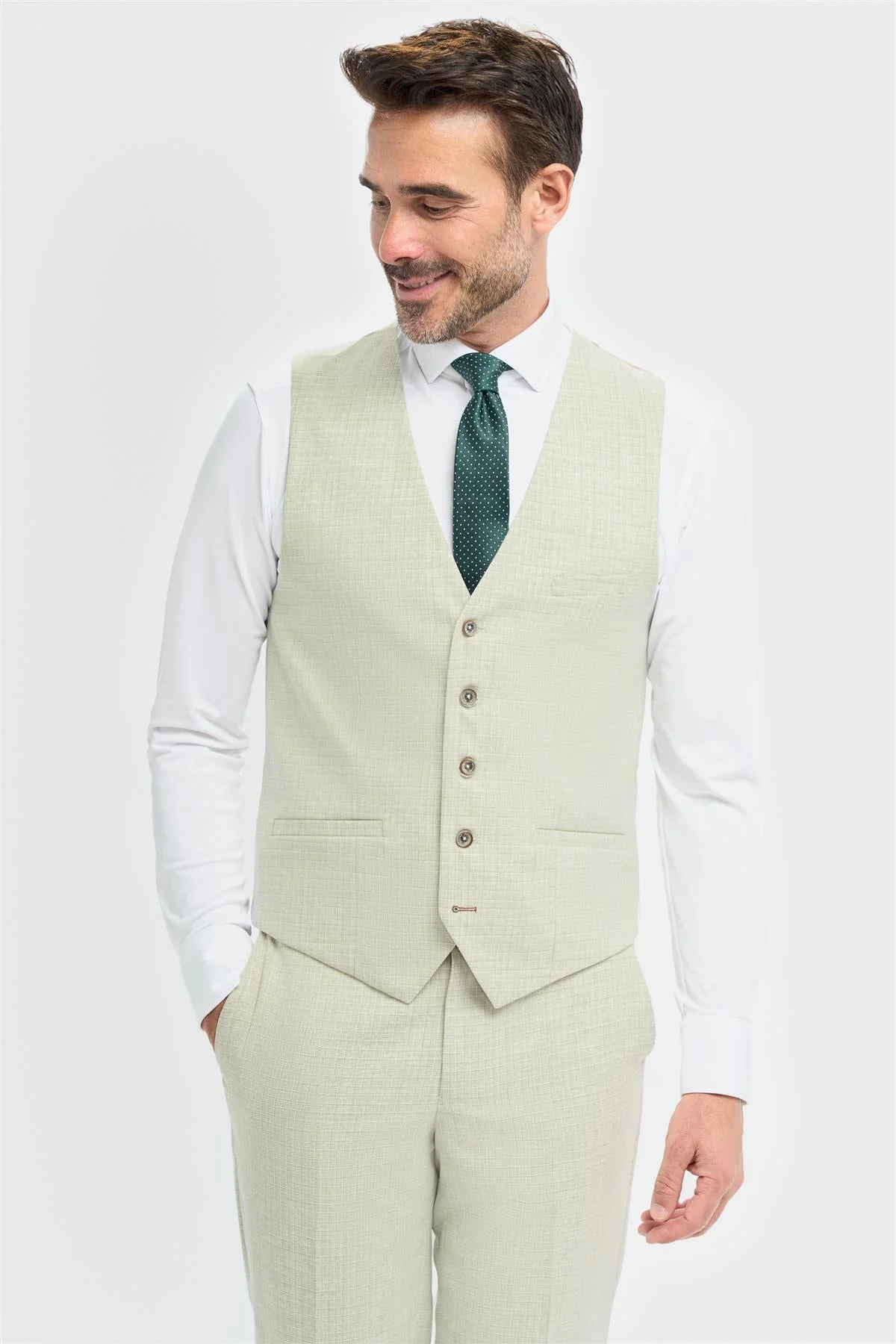 Tropez Sage Waistcoat thumbnail 2