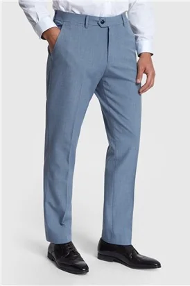 Marc Darcy Slim Fit Bromley Sky Blue Check Suit Jacket thumbnail 13