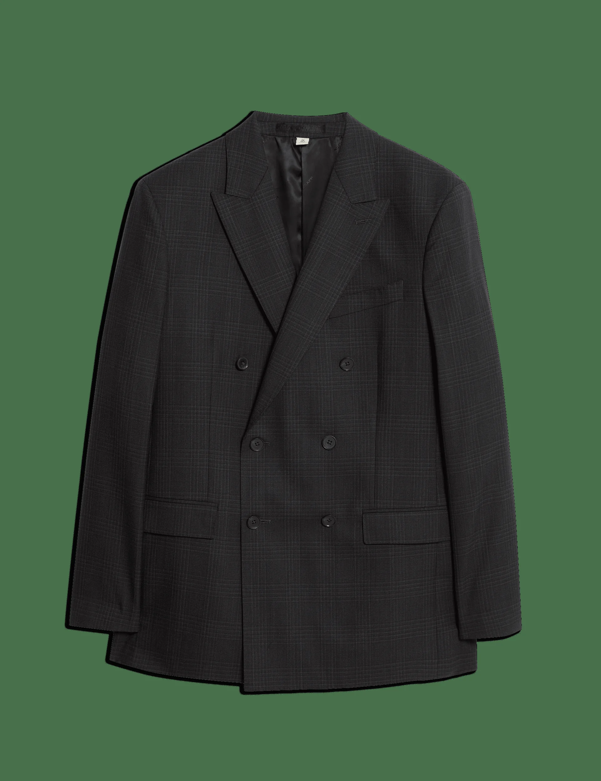 Pure Wool Double Breasted Check Jacket thumbnail 2