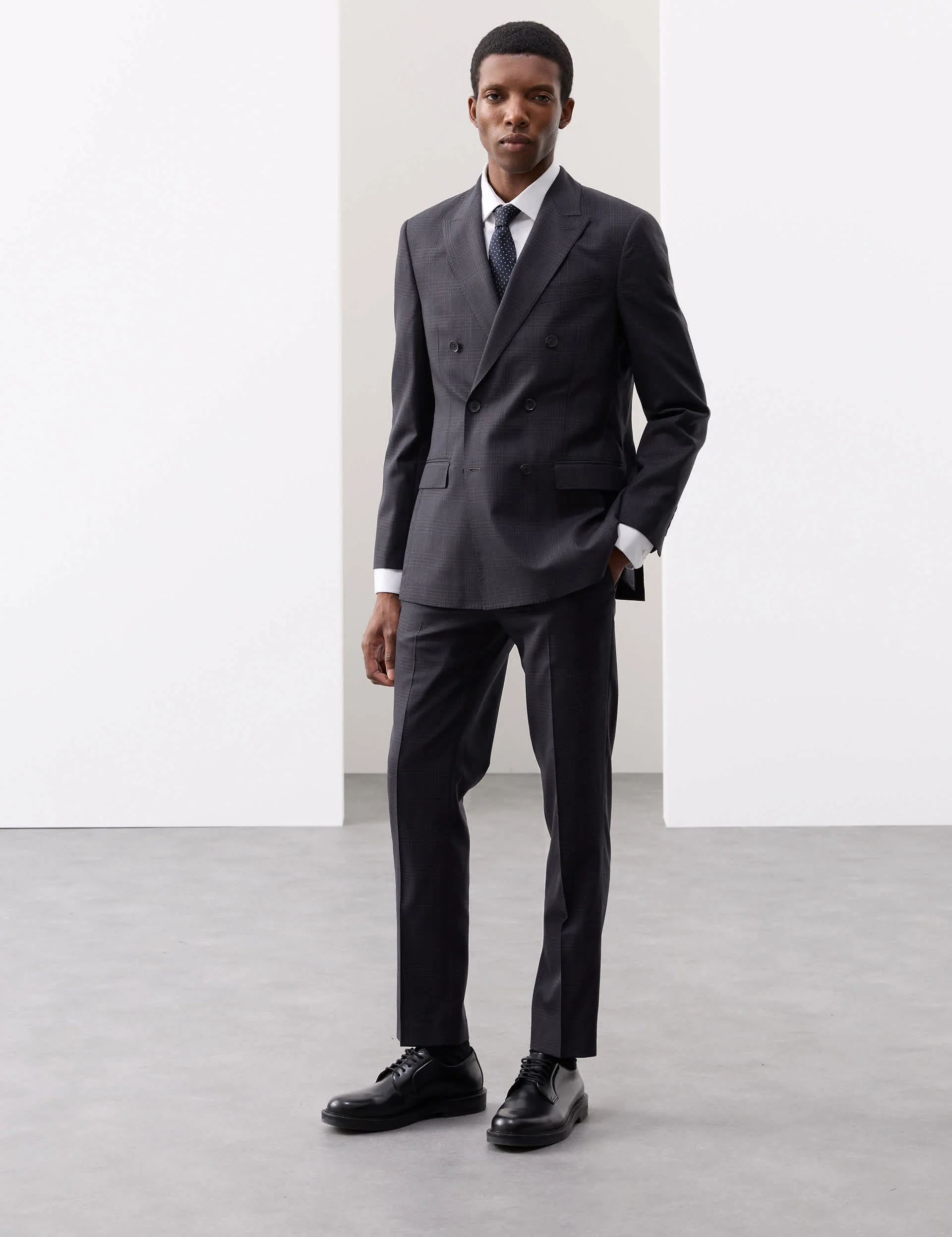 Pure Wool Double Breasted Check Jacket thumbnail 9