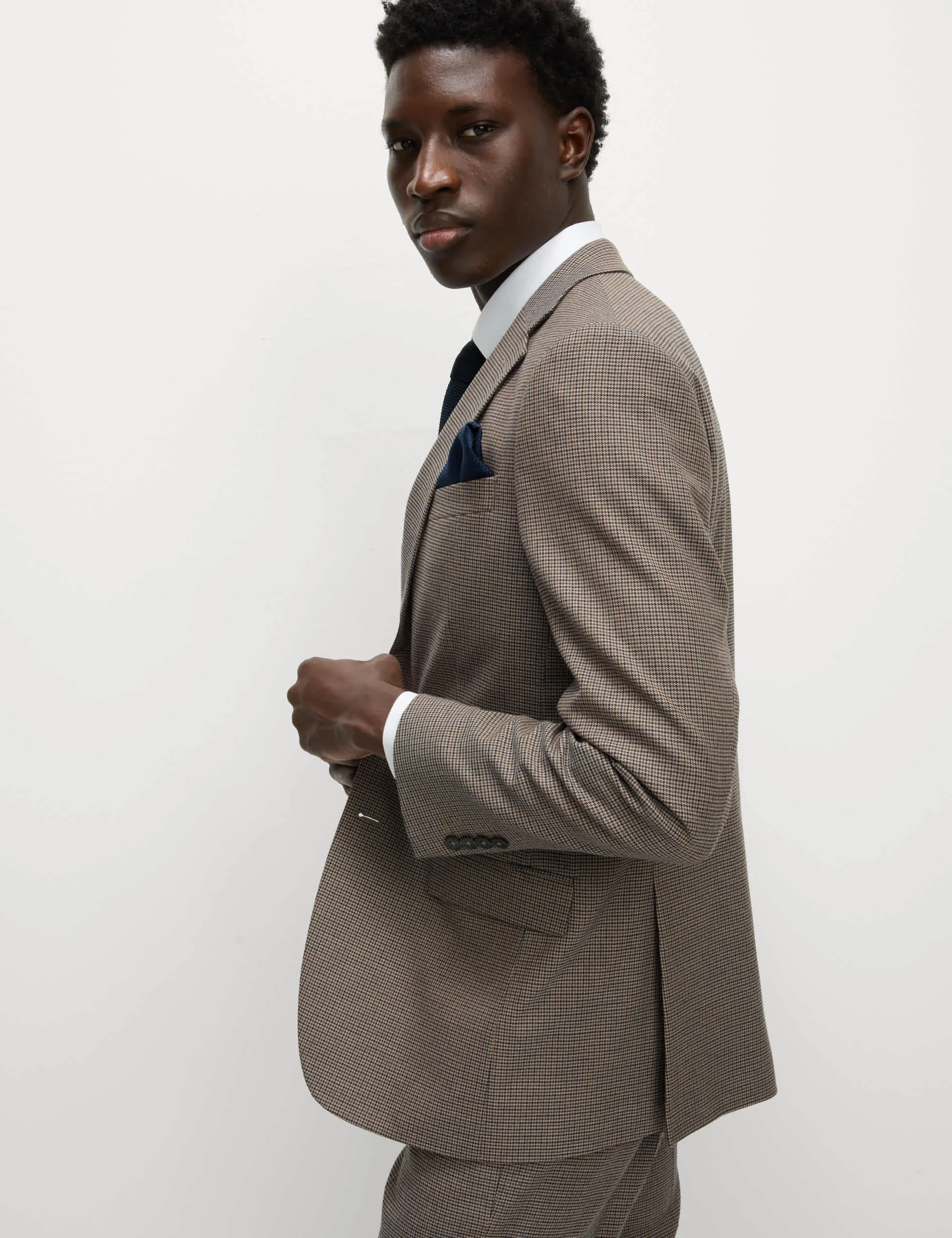 Regular Fit Puppytooth Suit Jacket thumbnail 6