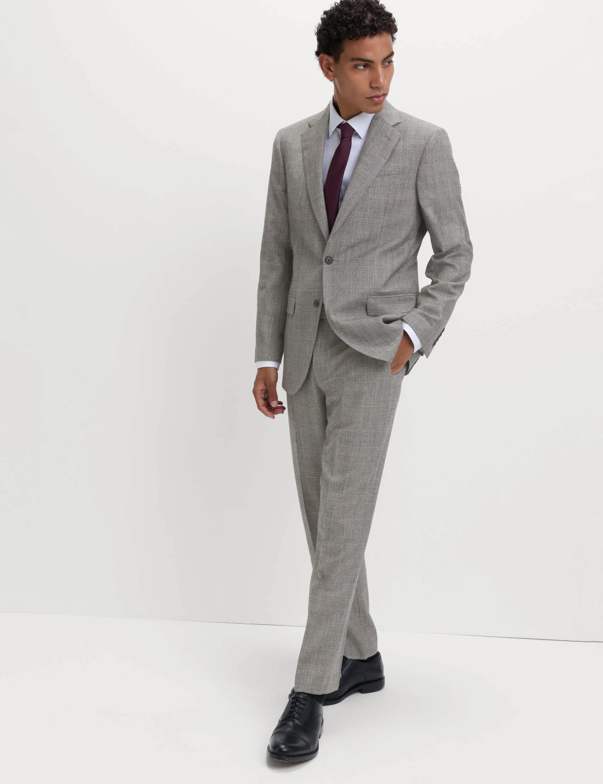 Regular Fit Pure Wool Check Suit Jacket thumbnail 7