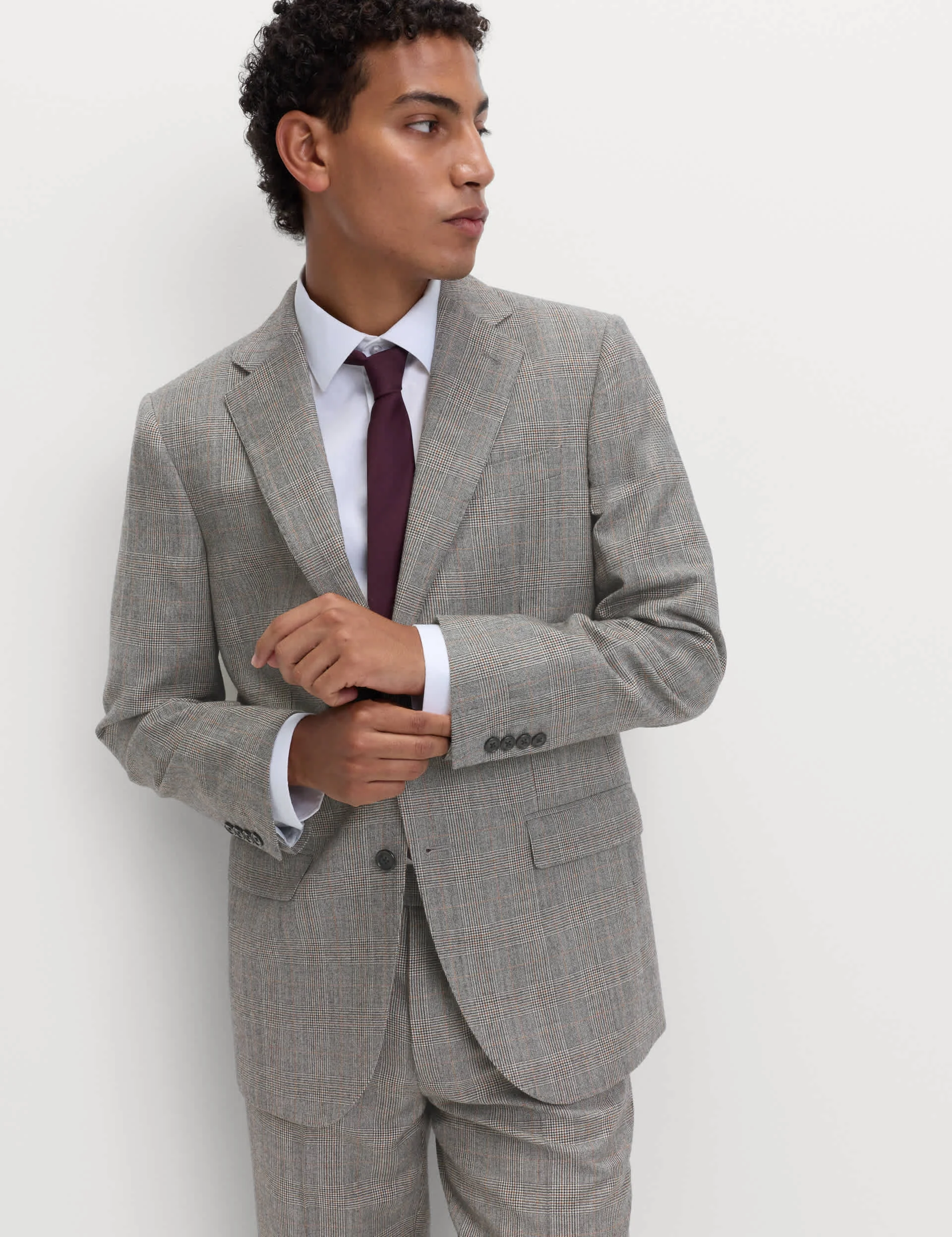 Regular Fit Pure Wool Check Suit Jacket thumbnail 8