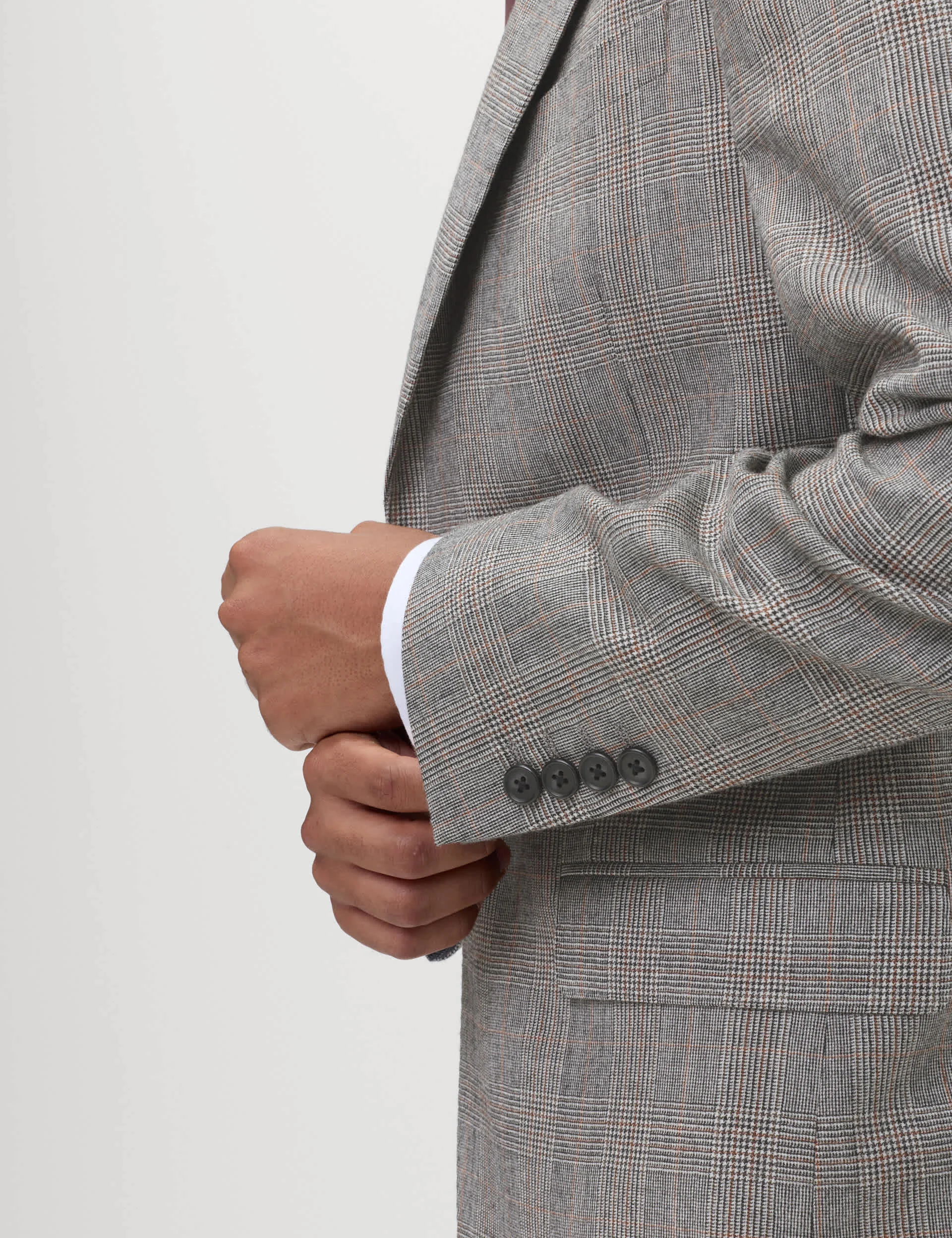 Regular Fit Pure Wool Check Suit Jacket thumbnail 9