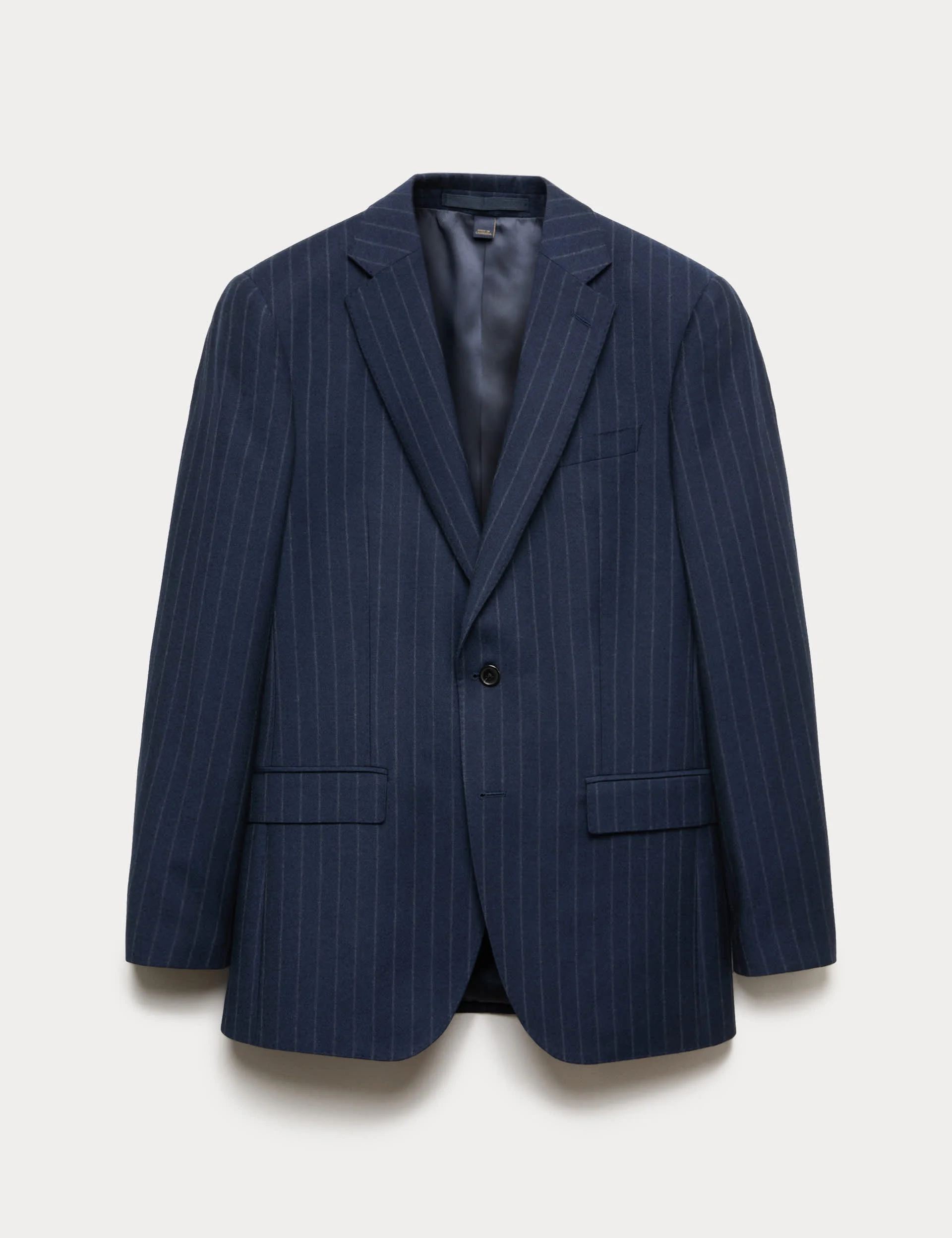 Regular Fit Pure Wool Pinstripe Suit Jacket thumbnail 4