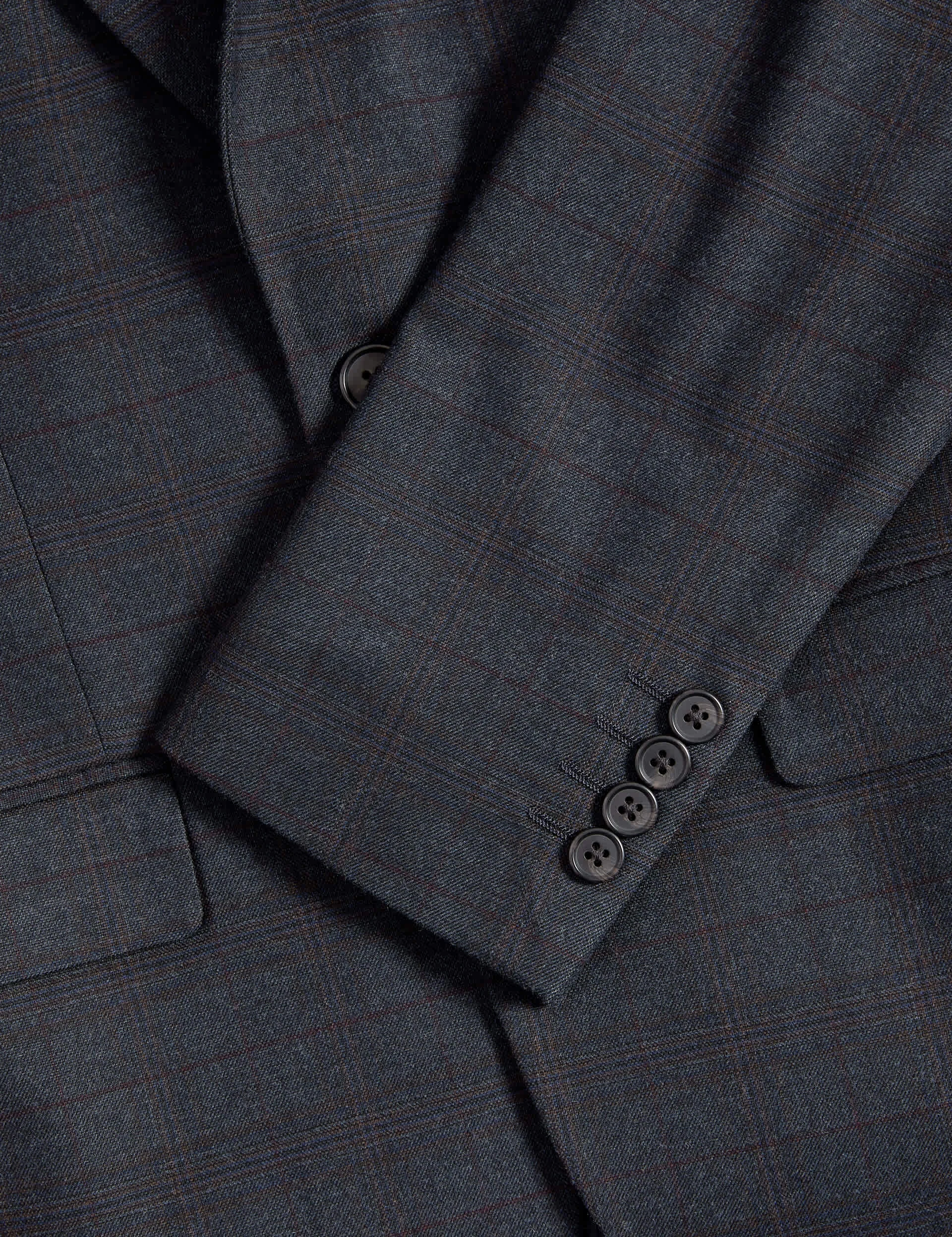 Skinny Fit Check Suit Jacket thumbnail 6