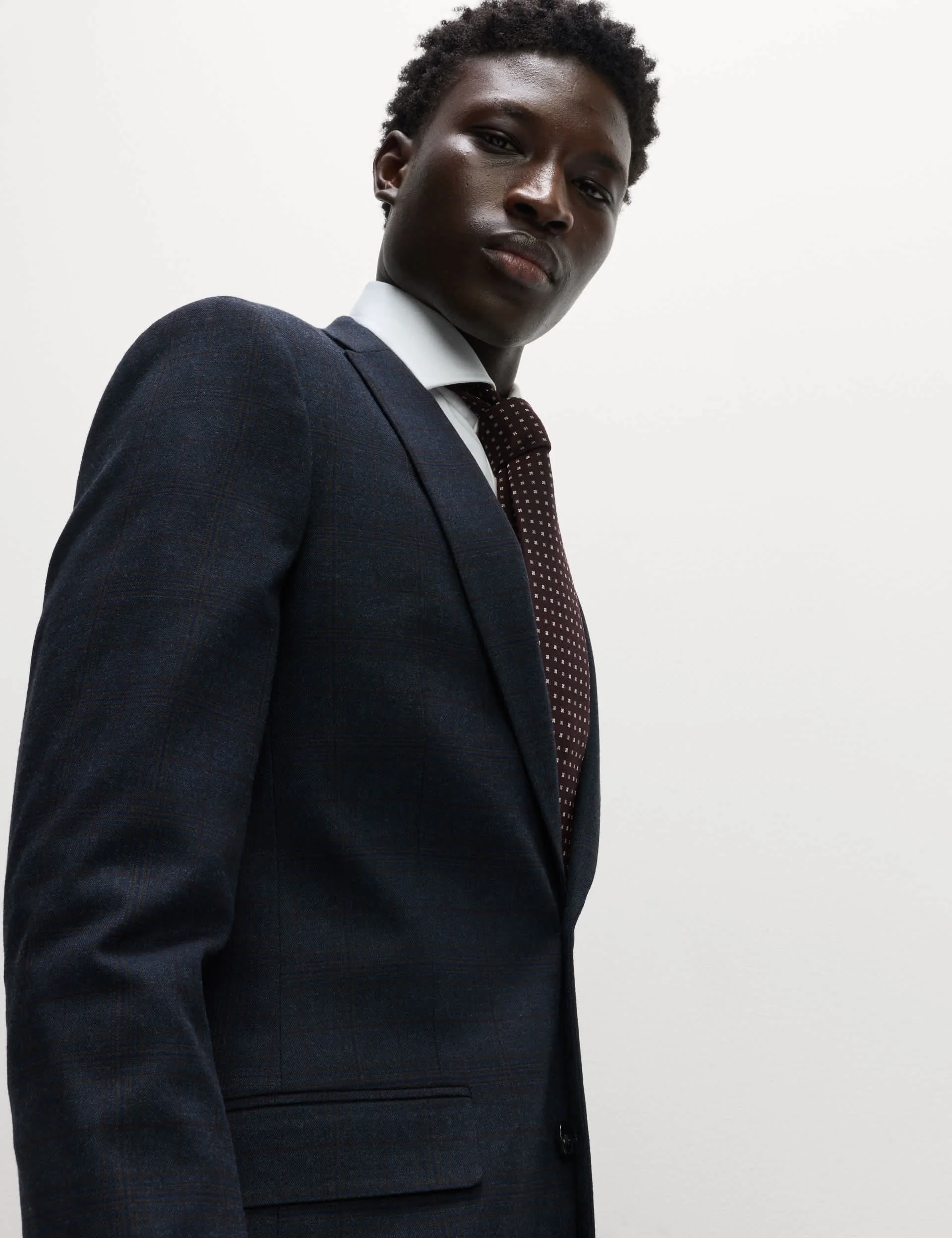 Skinny Fit Check Suit Jacket thumbnail 8