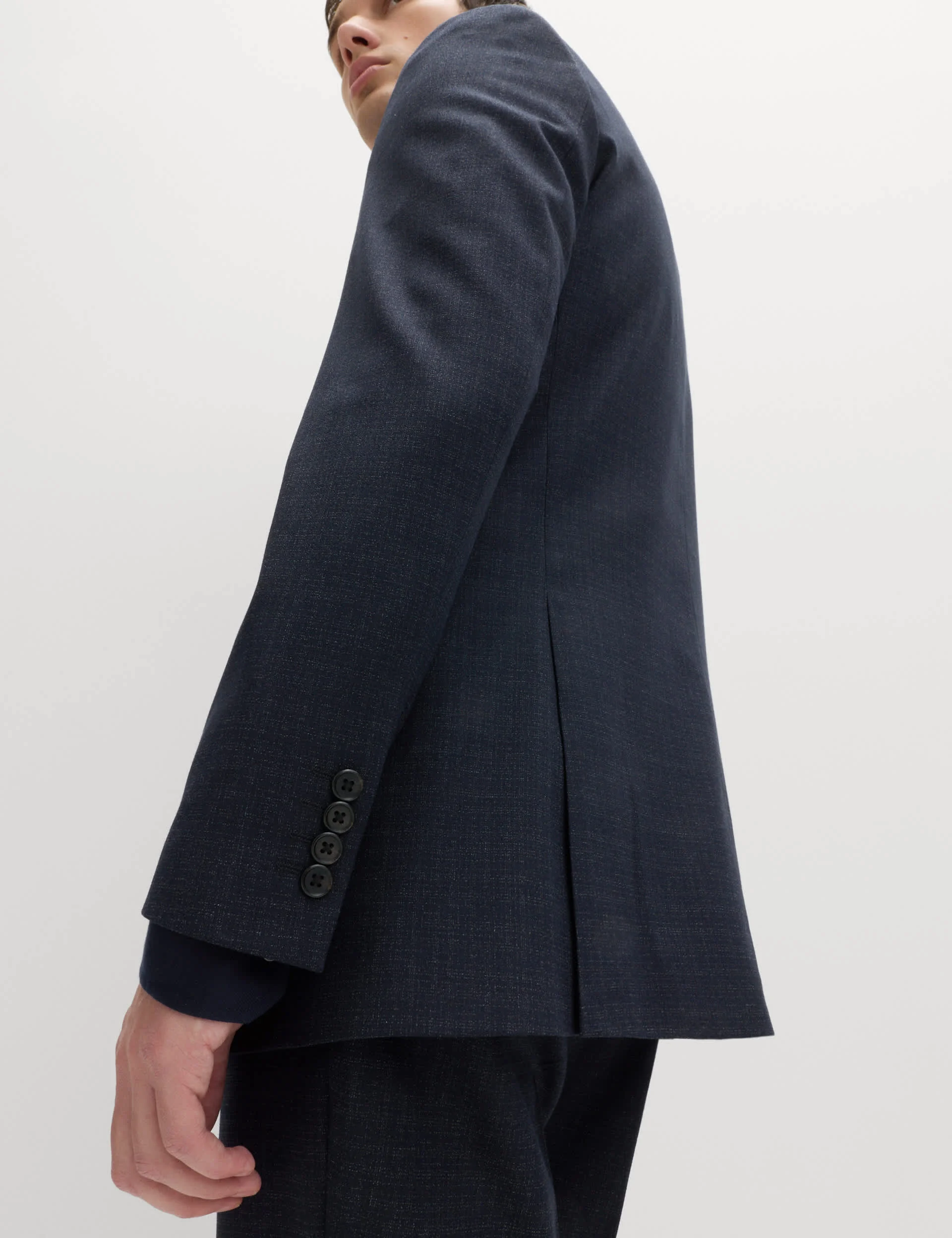 Skinny Fit Textured Stretch Suit Jacket thumbnail 8