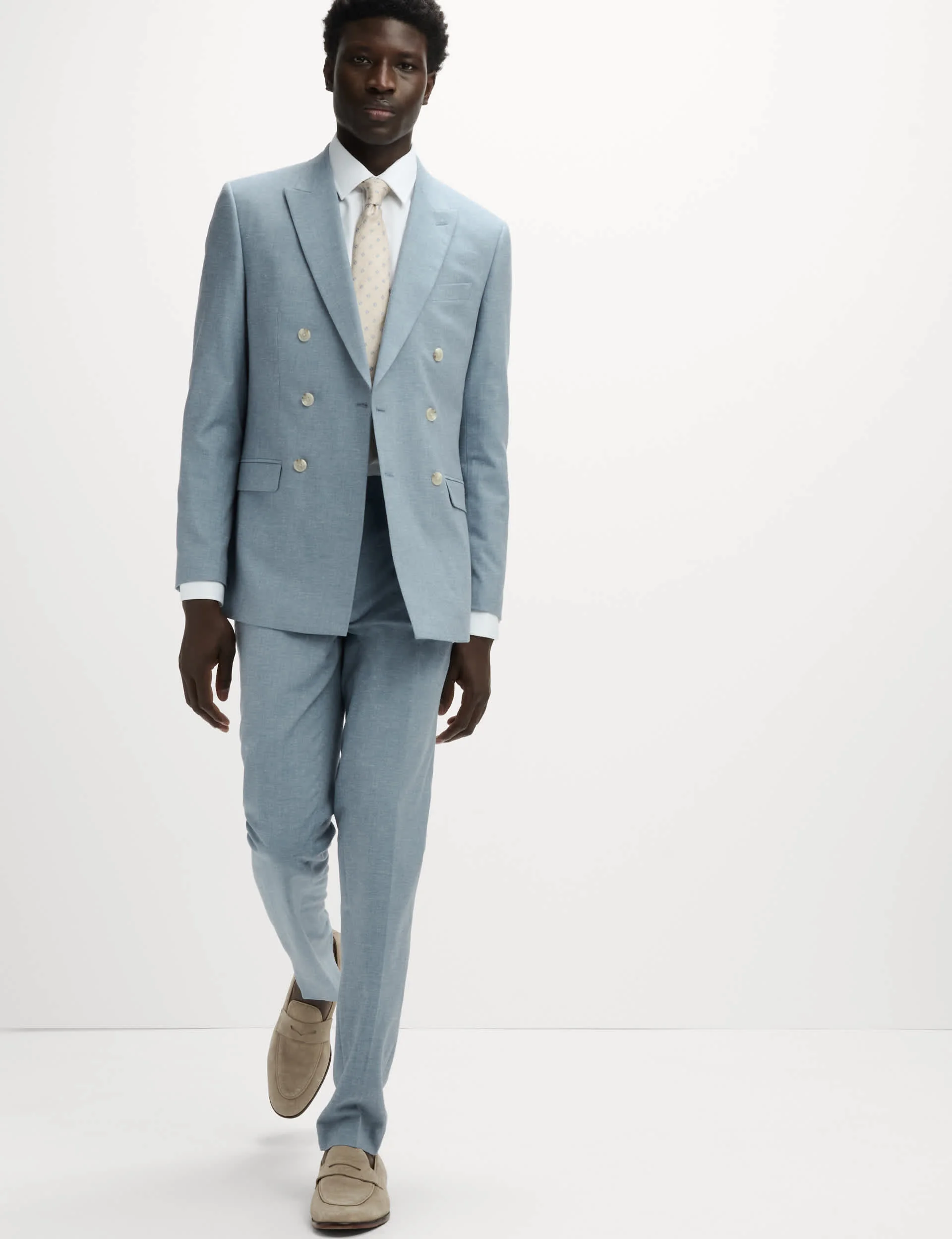 Slim Fit Double Breasted Suit Jacket thumbnail 9