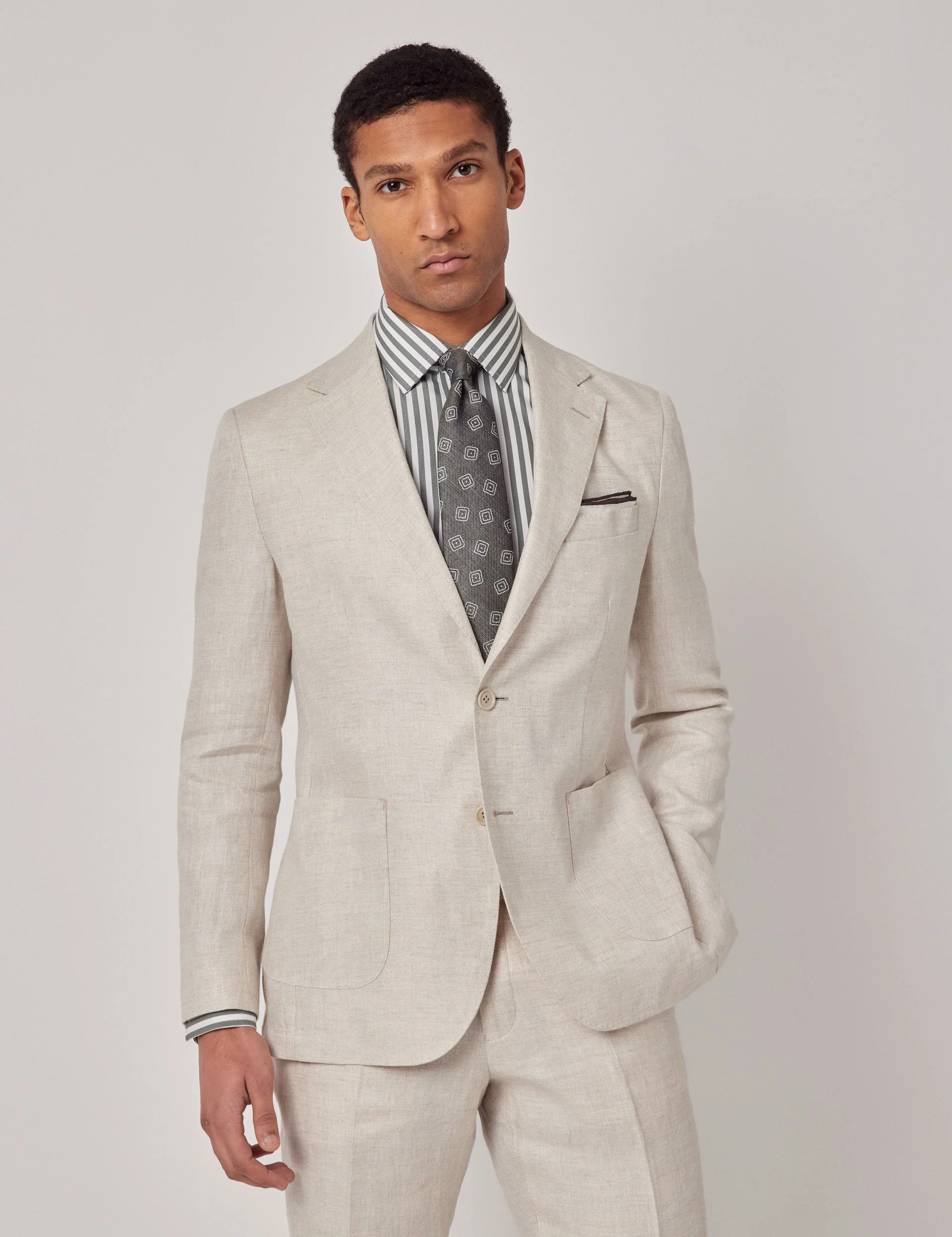 Slim Fit Pure Linen Suit Jacket thumbnail 2