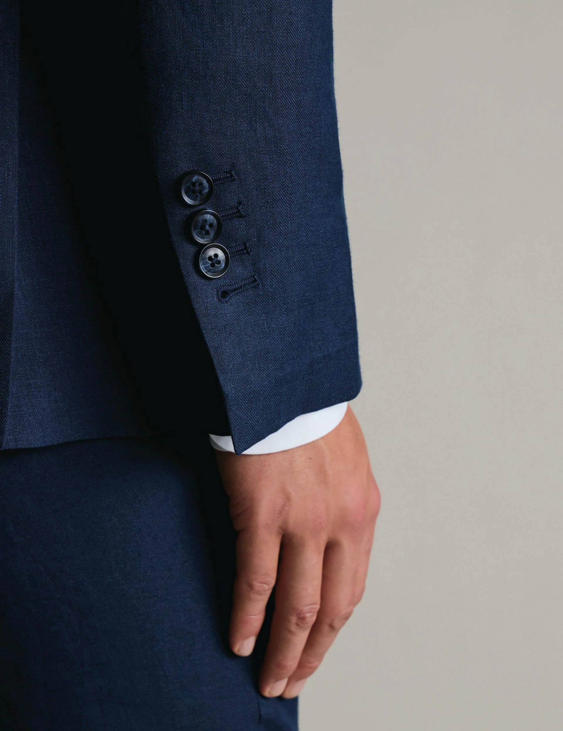 Slim Fit Pure Linen Suit Jacket thumbnail 4