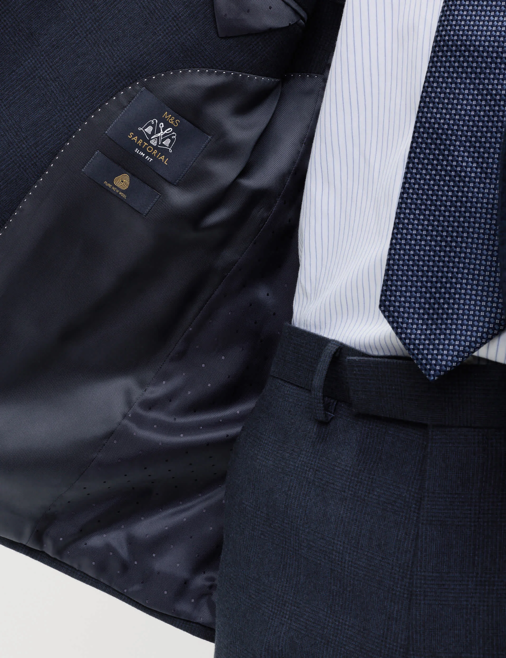 Slim Fit Pure Wool Checked Suit Jacket thumbnail 6