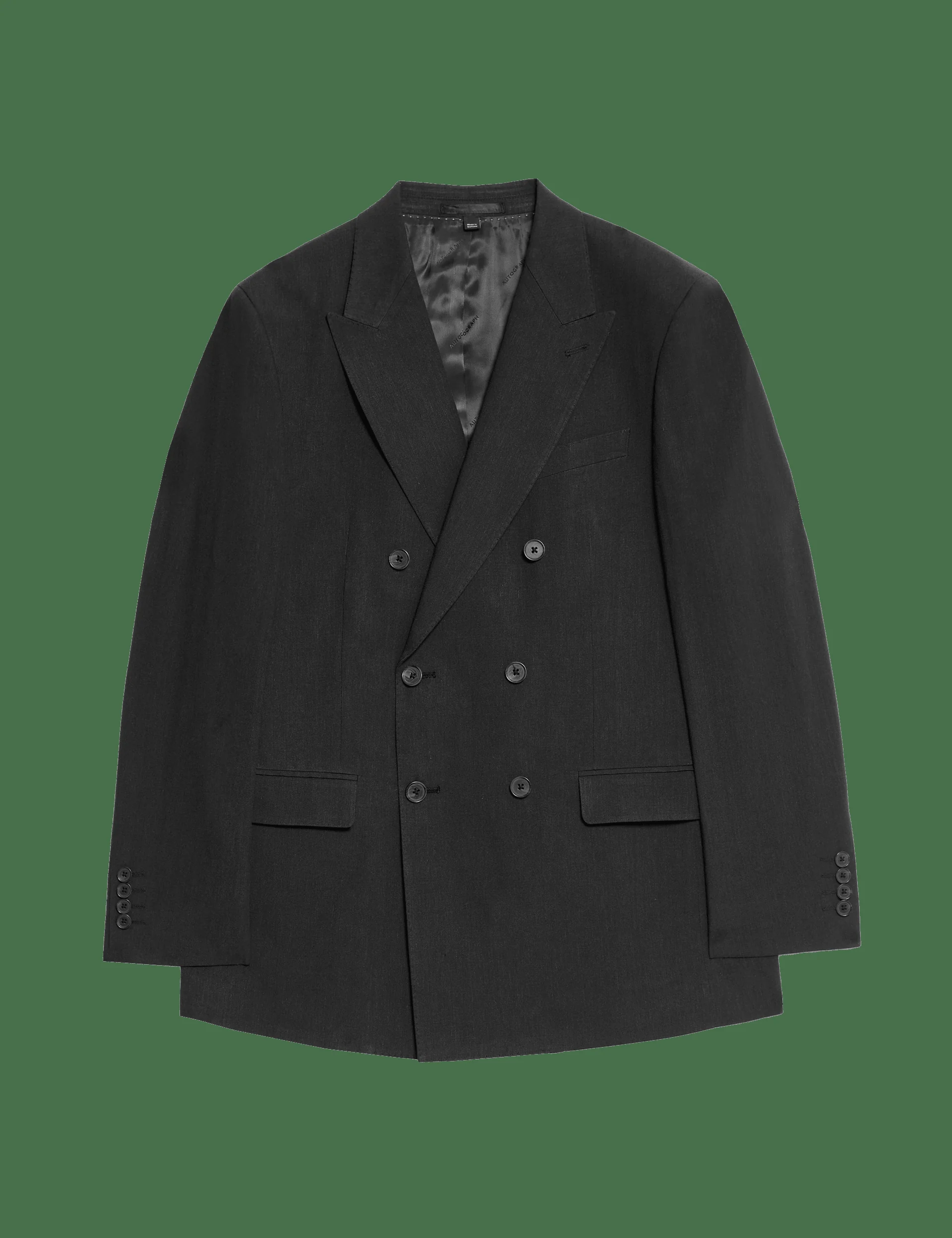 Tailored Fit Italian Performance Linen Blend Double Breasted Suit Jacket thumbnail 4