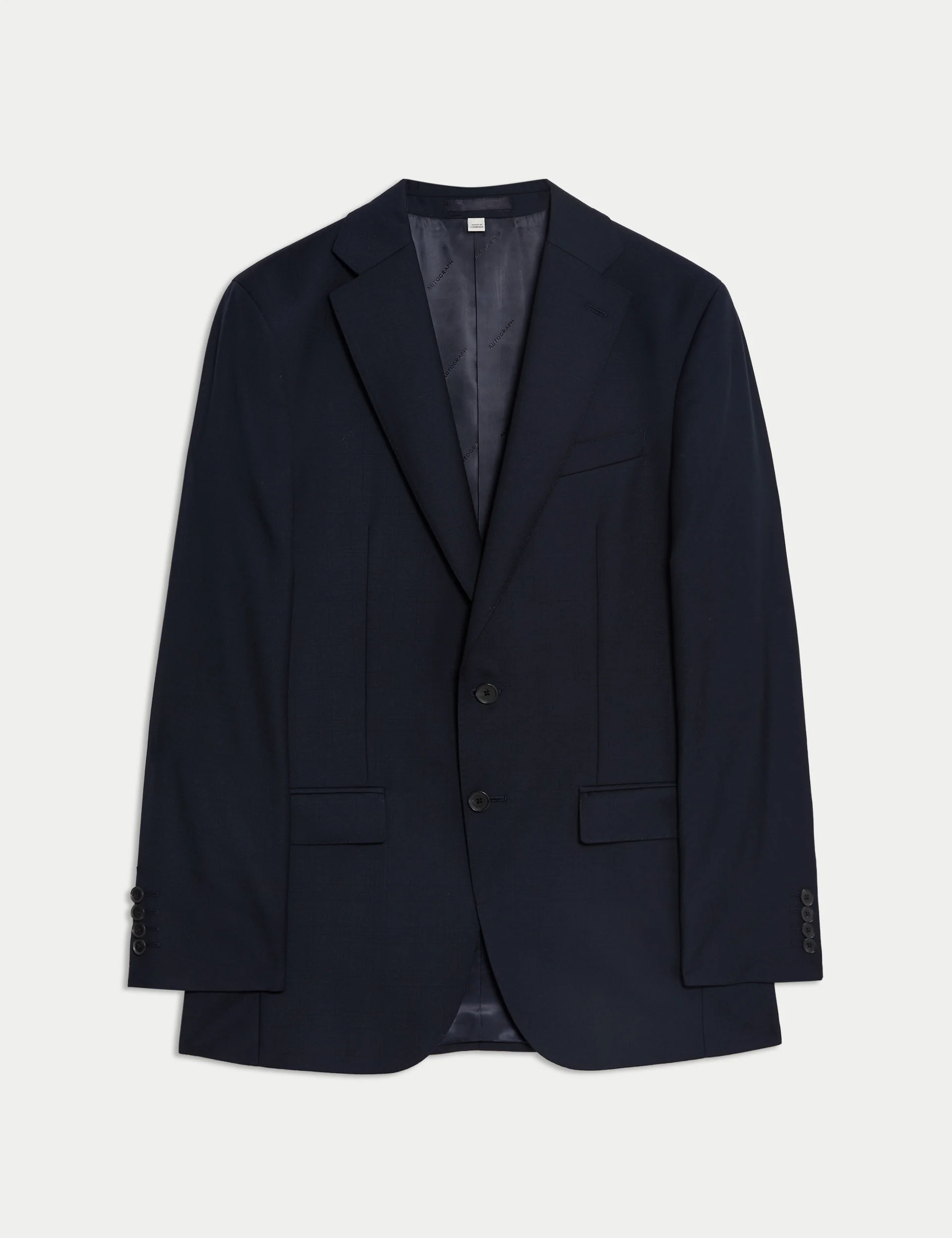 Tailored Fit Pure Wool Check Suit Jacket thumbnail 2