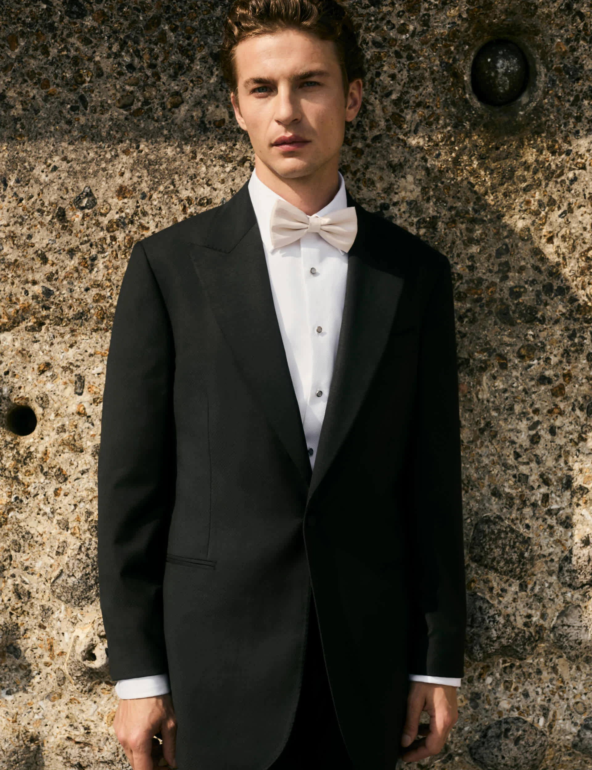 Tailored Fit Pure Wool Tuxedo Jacket thumbnail 2