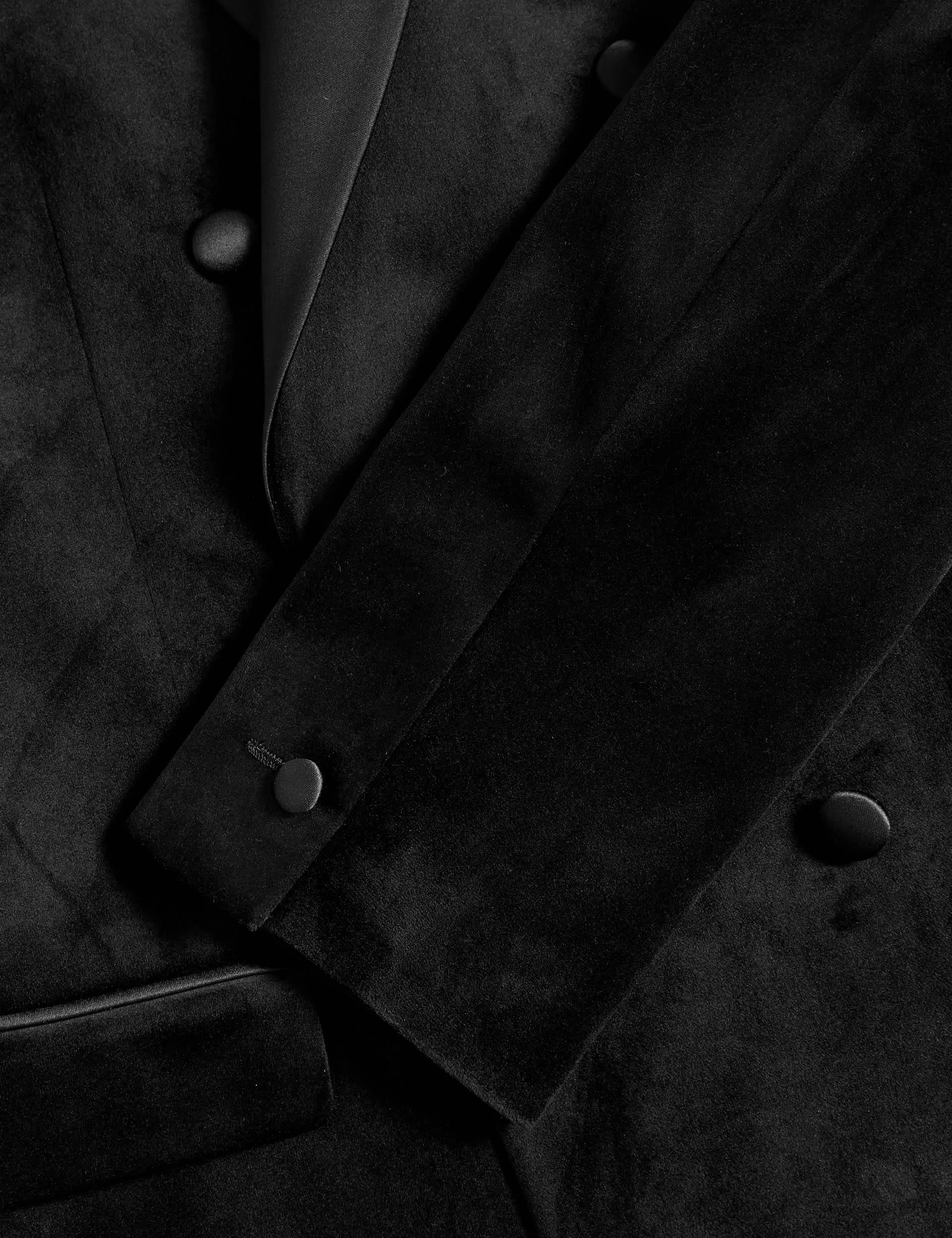 Tailored Fit Velvet Suit Jacket thumbnail 3