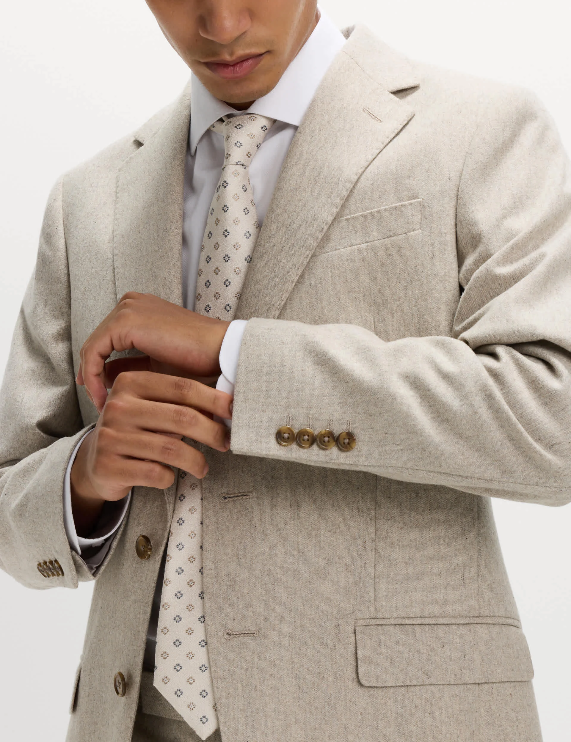 Tailored Fit Wool Rich Tweed Suit Jacket thumbnail 6
