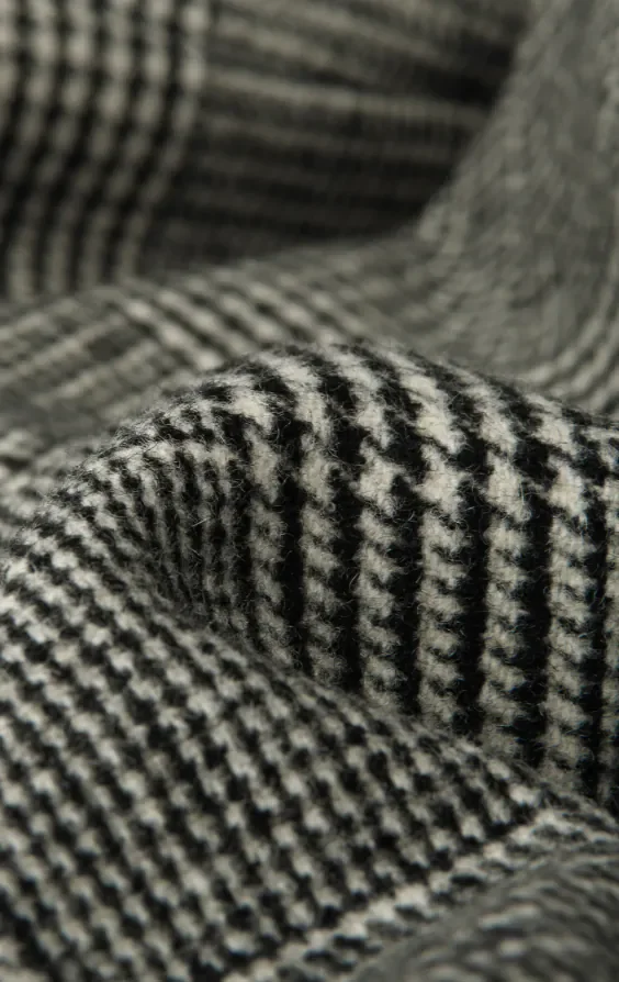 Black and Cream Prince of Wales Check Tweed Jacket thumbnail 8