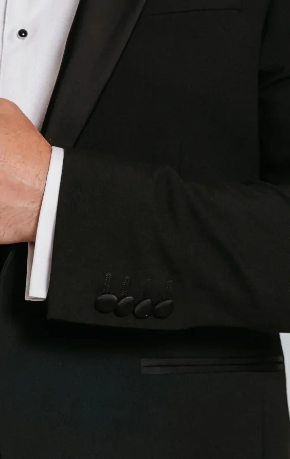 Black Slim-Fit Dinner Jacket Notch Lapel thumbnail 4