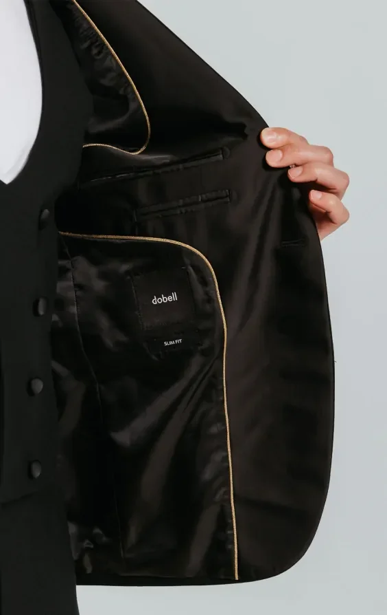 Black Slim-Fit Dinner Jacket Notch Lapel thumbnail 6