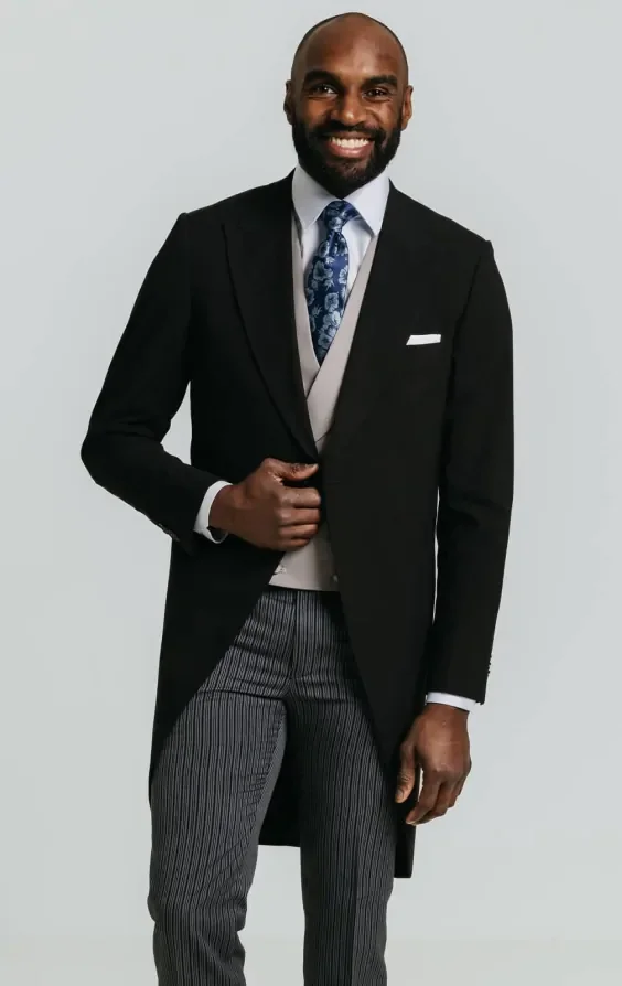 Black Slim Fit Morning Suit thumbnail 2