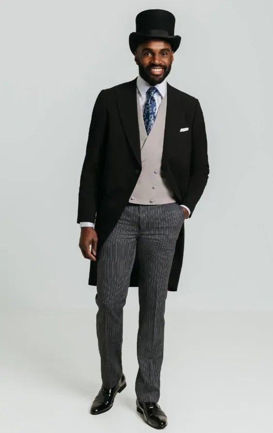 Black Slim Fit Morning Suit thumbnail 3
