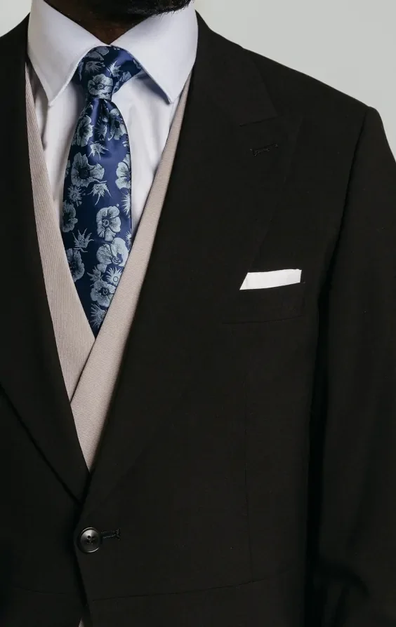 Black Slim Fit Morning Suit thumbnail 6