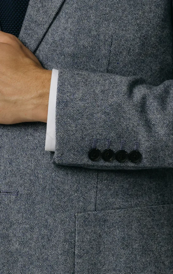 Blue Donegal Tweed Suit thumbnail 4