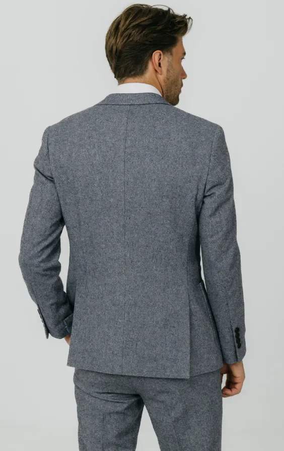 Blue Donegal Tweed Suit thumbnail 7