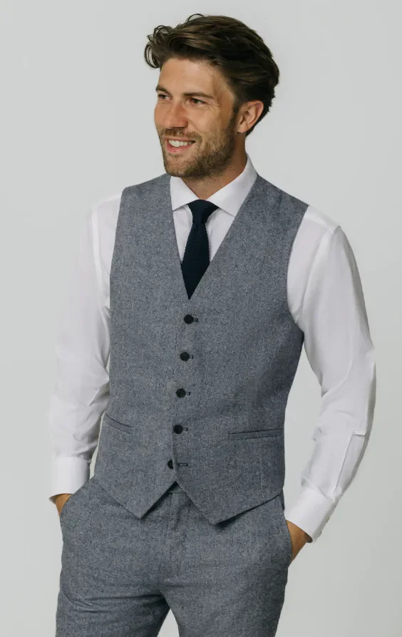 Blue Donegal Tweed Suit thumbnail 9