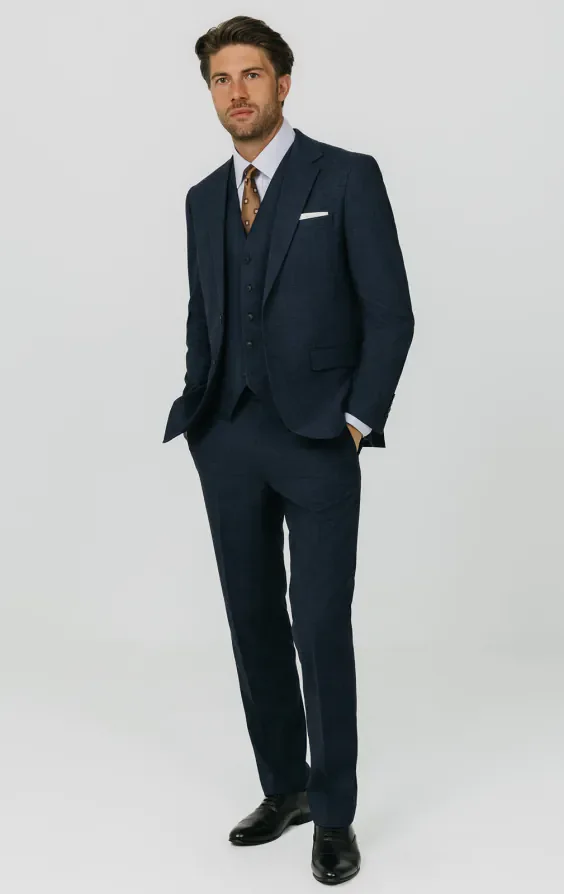 Blue Weave 3 Piece Suit thumbnail 3