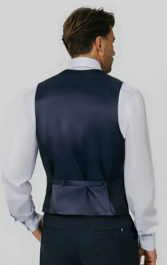 Blue Weave Waistcoat thumbnail 4
