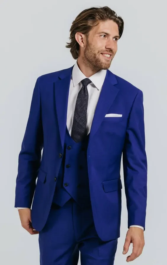 Bright Blue 3 Piece Suit thumbnail 2