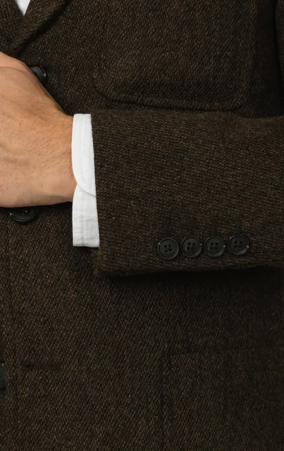 Brown Barleycorn Tweed Jacket thumbnail 4