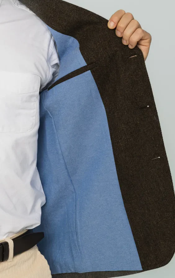 Brown Barleycorn Tweed Jacket thumbnail 6