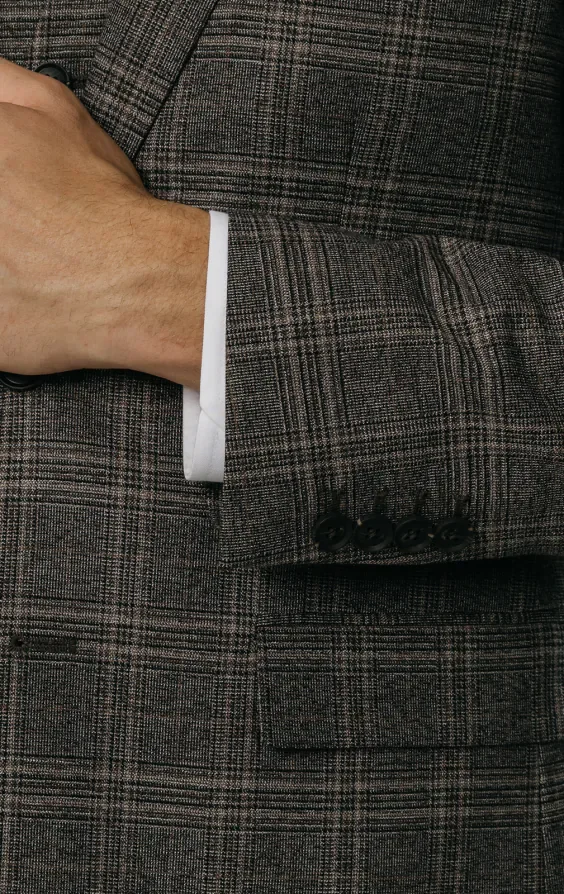 Brown Check 3 Piece Suit thumbnail 4