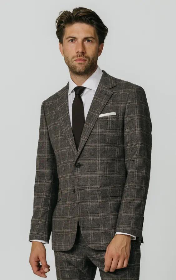 Brown Check Suit Jacket thumbnail 2
