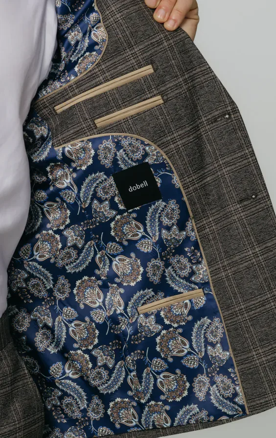 Brown Check Suit Jacket thumbnail 6