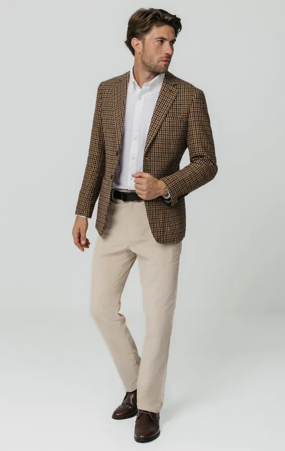 Brown Houndstooth Tweed Jacket thumbnail 3