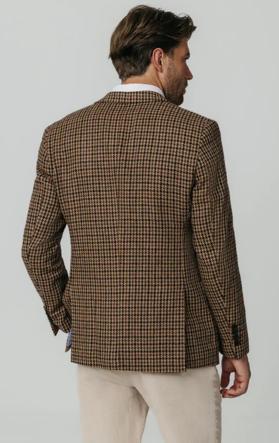 Brown Houndstooth Tweed Jacket thumbnail 7