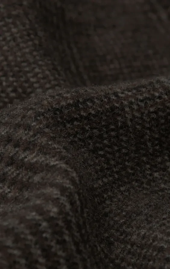 Brown Prince of Wales Tweed Jacket with Patch Pockets thumbnail 8