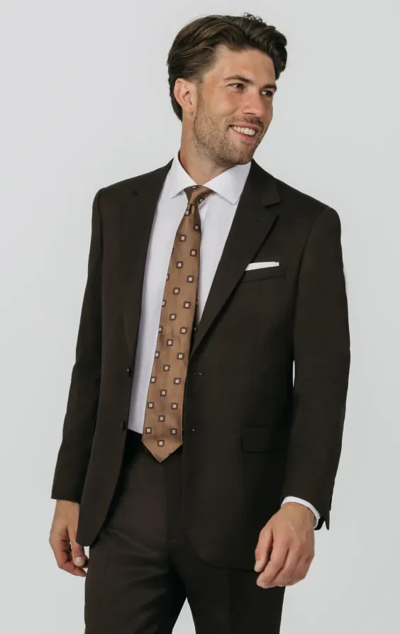 Brown Twill Suit Jacket thumbnail 2