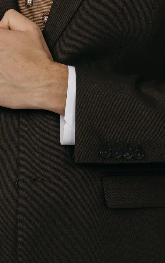 Brown Twill Suit Jacket thumbnail 4