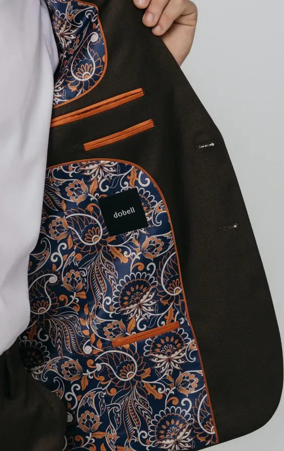 Brown Twill Suit Jacket thumbnail 6