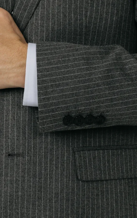 Charcoal Chalkstripe 3 Piece Suit thumbnail 4