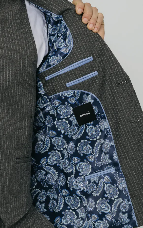 Charcoal Chalkstripe 3 Piece Suit thumbnail 6