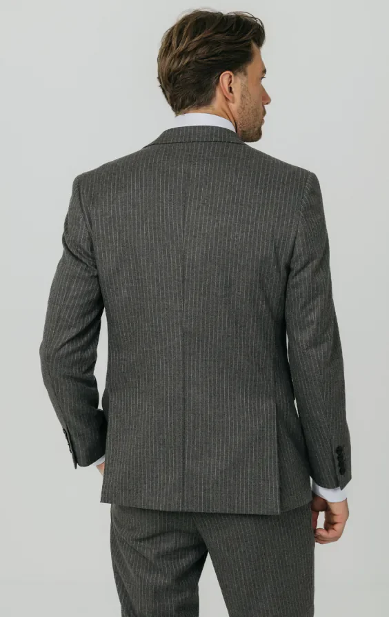 Charcoal Chalkstripe 3 Piece Suit thumbnail 7