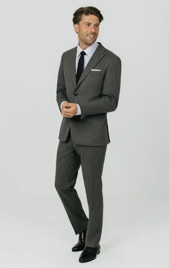 Charcoal Chalkstripe Suit thumbnail 3