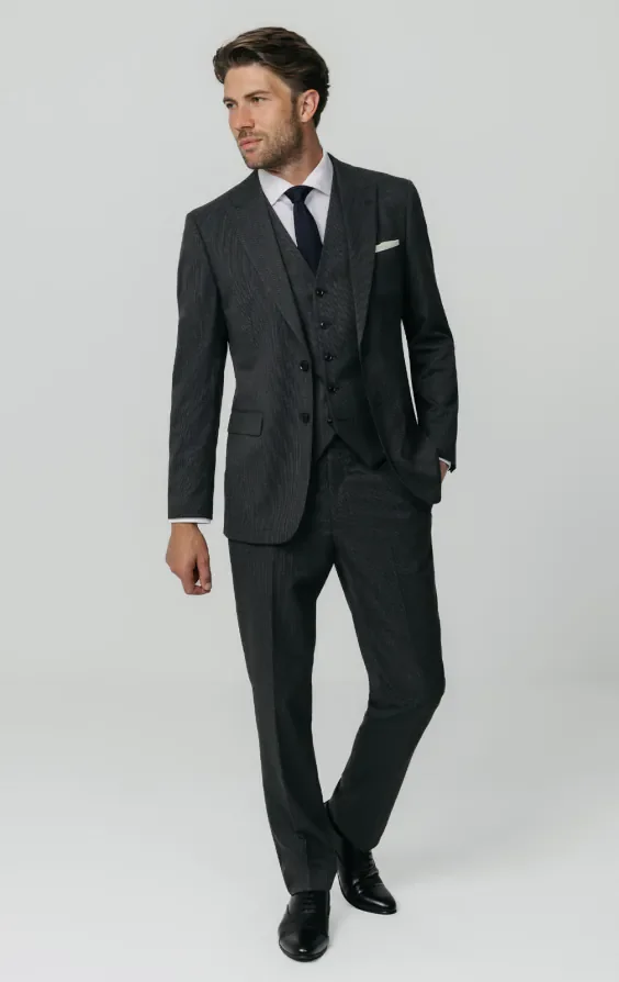 Charcoal Puppytooth Check 3 Piece Suit thumbnail 3