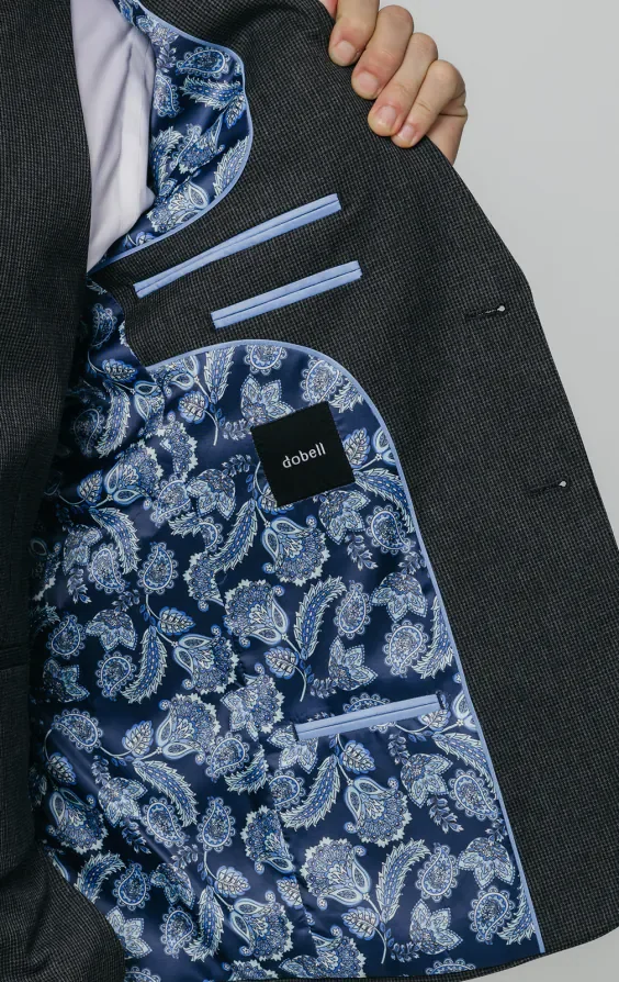 Charcoal Puppytooth Check 3 Piece Suit thumbnail 6